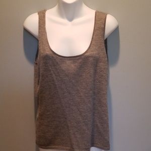 100% Cashmere Sutton Studio Grey Tank Top